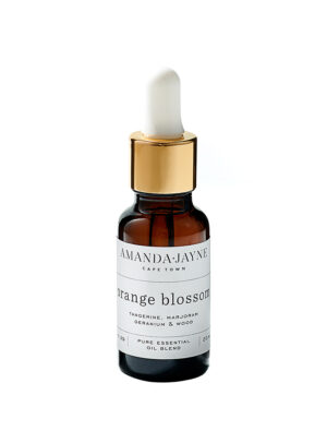 Bottle of orange blossom essential oil from Amanda-Jayne