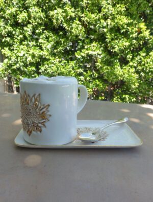 Gold Protea Mug and Slate